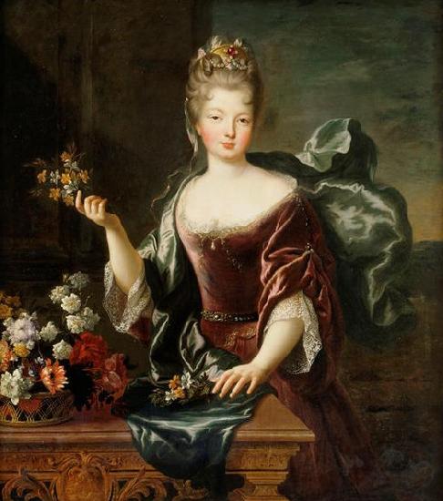 Circle of Pierre Gobert Portrait of Francoise Marie de Bourbon Sweden oil painting art